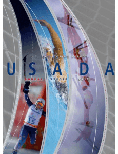 USADA 2013 Annual Report cover image.