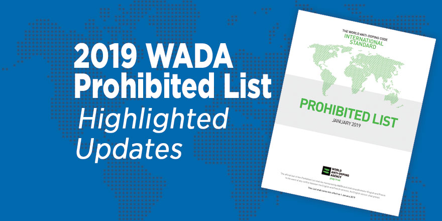 WADA Prohibited List Highlighted Updates