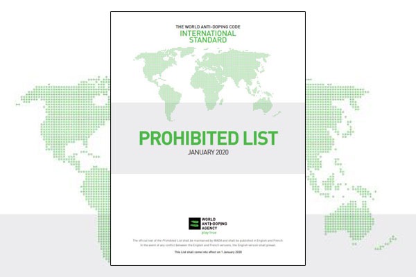 2020 WADA Prohibited List cover