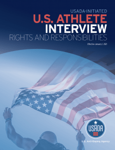 Cover of USADA-Led Athlete Interview Rights and Responsibilities.