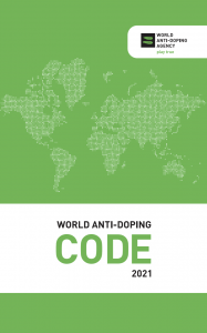 The cover of the 2021 World Anti-Doping Agency Code.