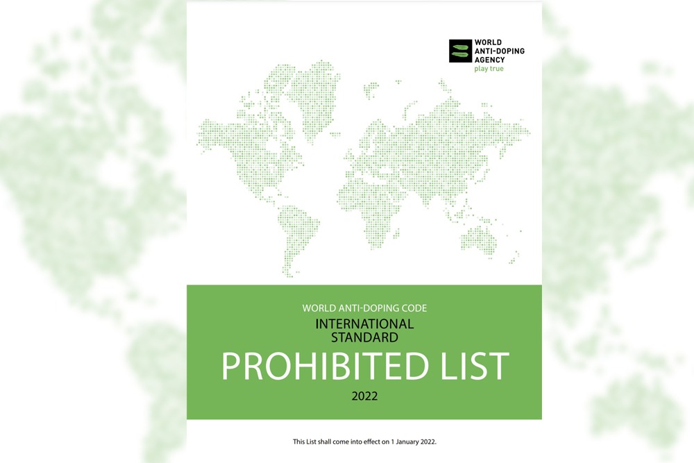 Cover image of the 2022 World Anti-Doping Agency Prohibited List.