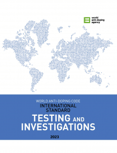 2023 WADA International Standard Testing and Investigations cover.
