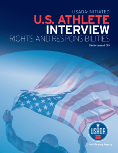 USADA-Initiated U.S. Athlete Interview Rights and Responsibilities January 1, 2024 cover image.