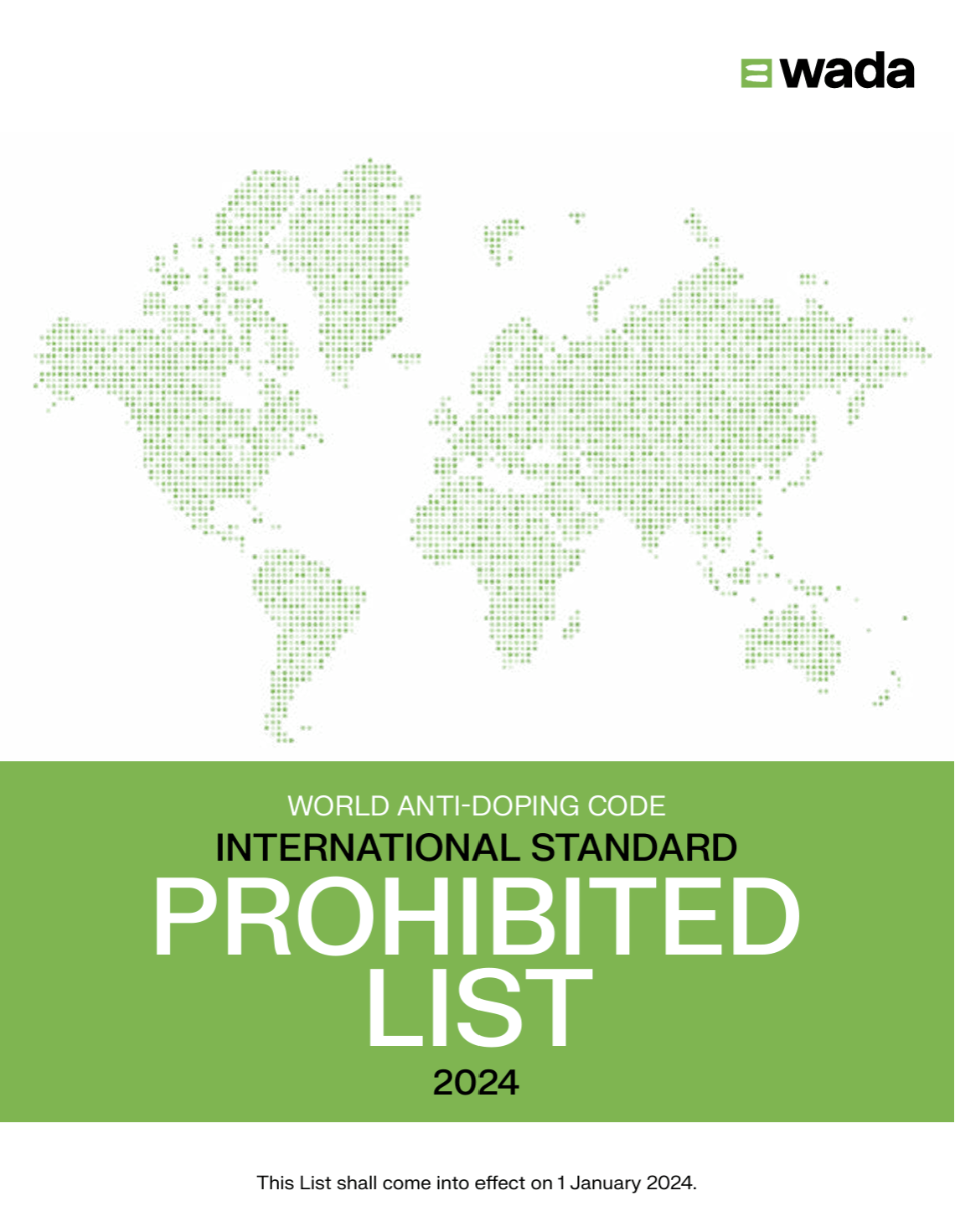 The World Anti-Doping Code International Standard Prohibited List 2024.