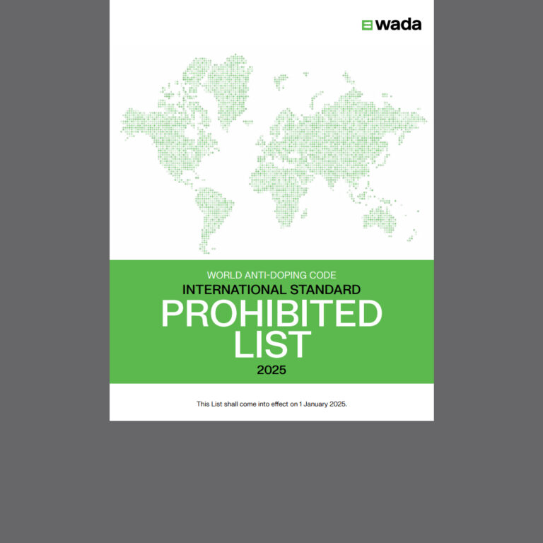 2025 WADA Prohibited List cover image.