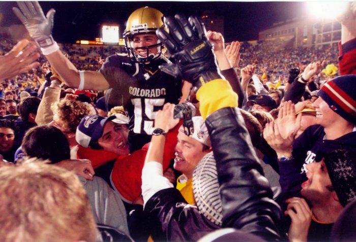 jeremy bloom celebrating with fans