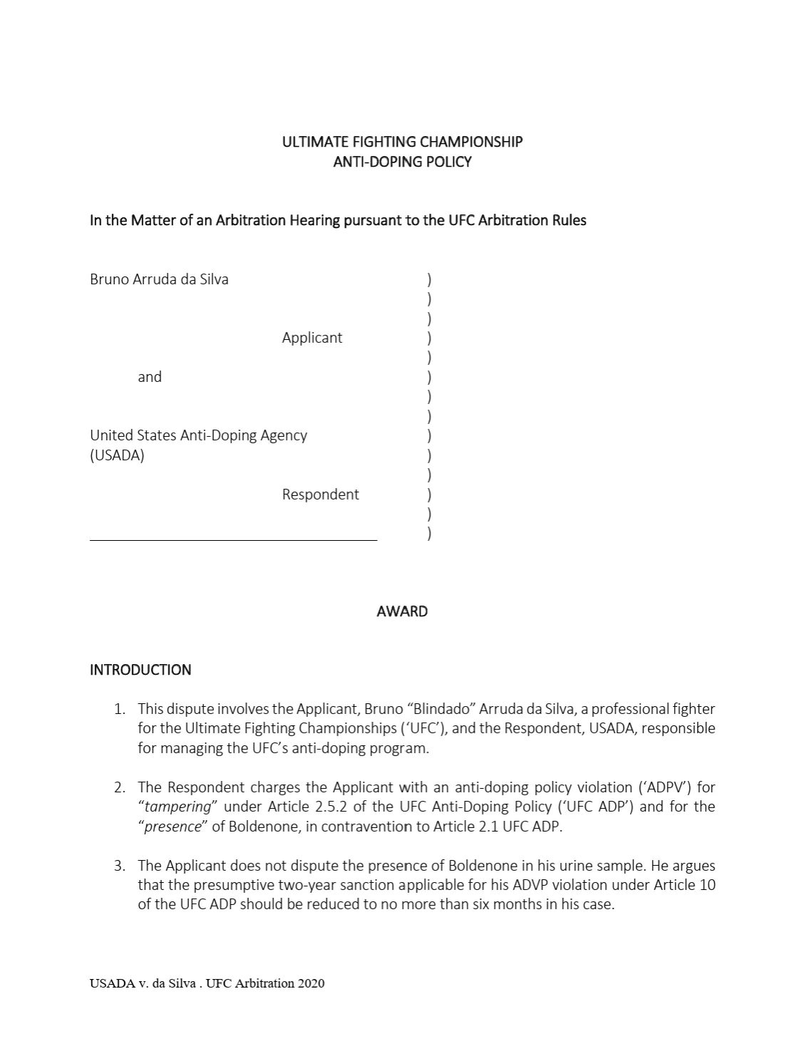 Bruno Arruda da Silva decision cover.