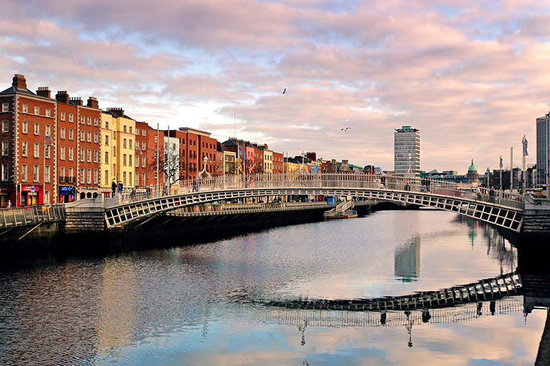 dublin ireland city scape