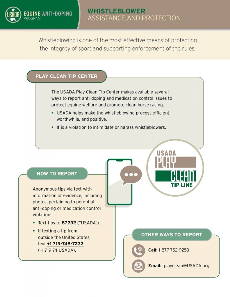 Thumbnailimage of the Equine Whistleblower Assistance and Protection infographic.