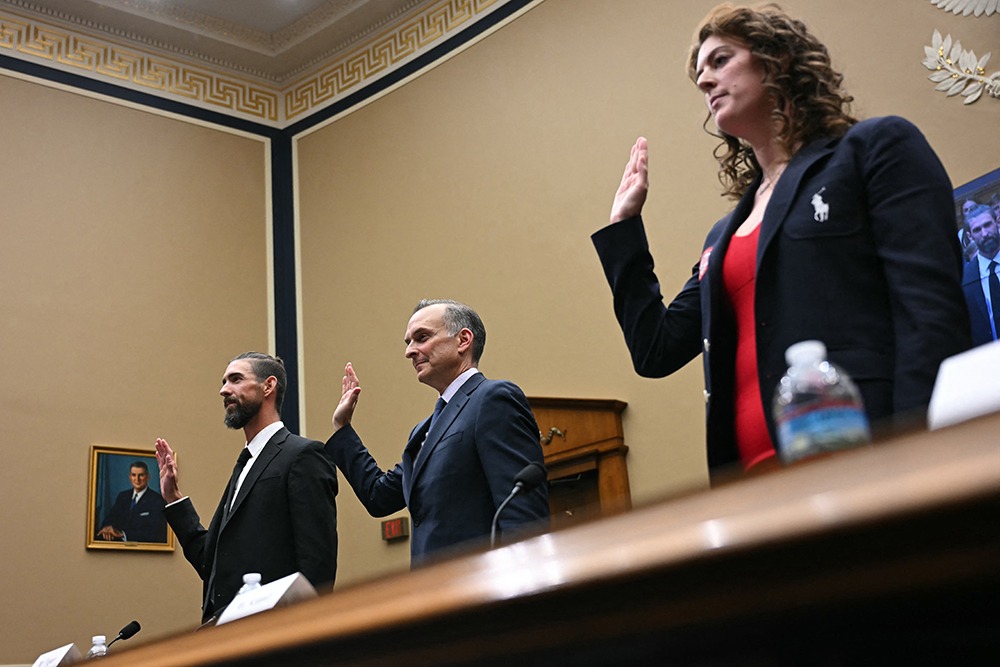 Travis Tygart, Michael Phelps, Allison Schmitt at Congressional Hearing on “Examining Anti-Doping Measures in Advance of the 2024 Olympics”