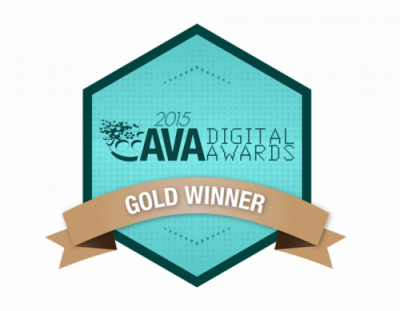 2015 AVA Digital Awards Gold Winner emblem.