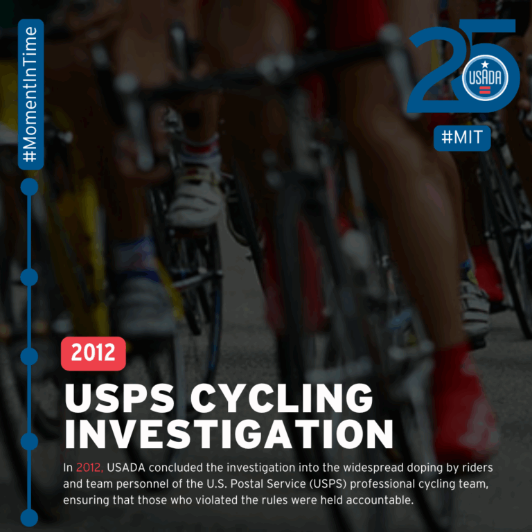 USADA Moment in Time: 2012, USPS Cycling Investigation.