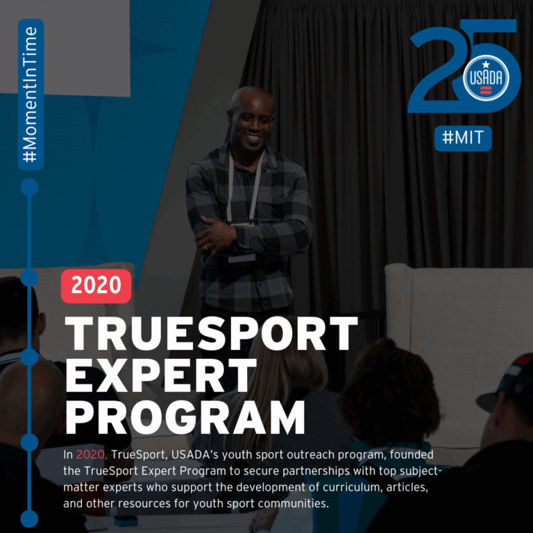USADA Moment in Time: 2020, TrueSport Expert Program.