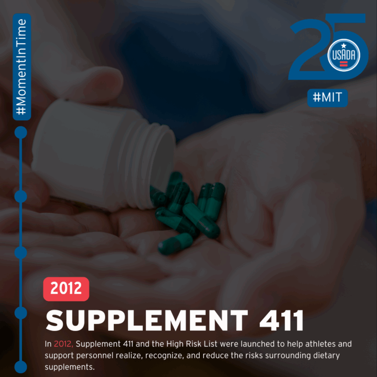 USADA Moment in Time: 2012, Supplement 411.