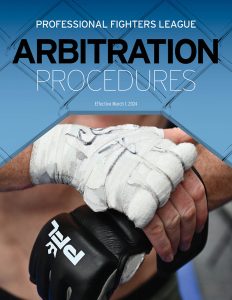 Professional Fighters League Arbitration Procedures 2024 cover image.