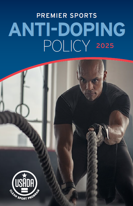 Cover image of the Premier Sports Anti-Doping Policy 2025 publication.