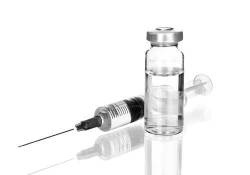 Stanozolol vial and needle