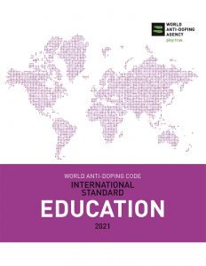 Cover image of the WADA International Standard for Education 2021.