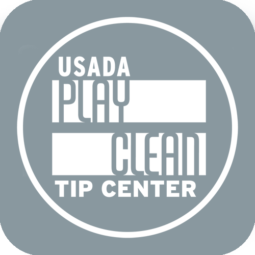 USADA Play Clean Tip Center logo.