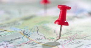 A red pin on a map.