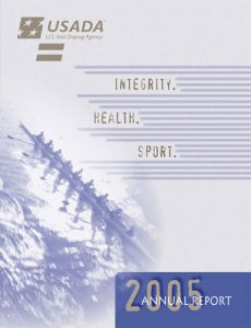 Cover of 2005 USADA Annual Report.