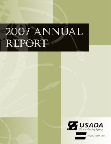Cover of 2007 USADA Annual Report.