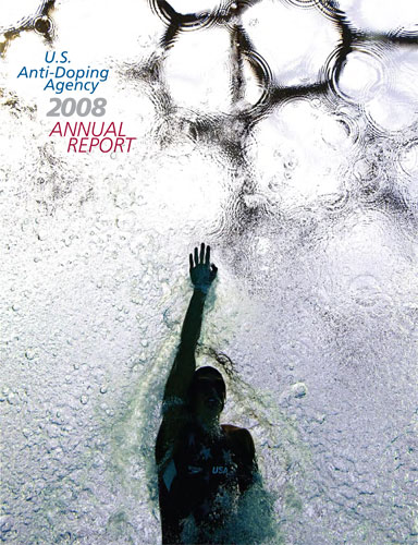 Cover of 2008 U.S. Anti-Doping Agency annual report.