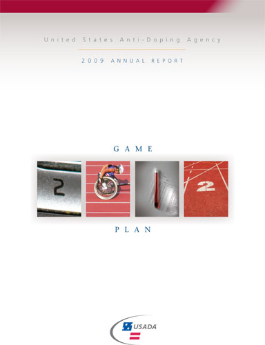 Cover of 2009 United States Anti-Doping Agency annual report.
