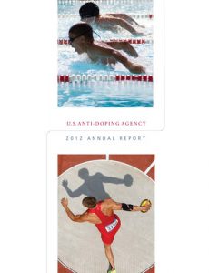 Cover of 2012 USADA Annual Report.