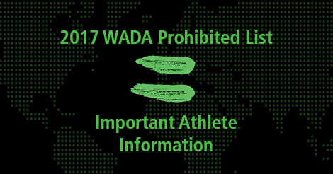 2017 wada prohibited list important athlete information