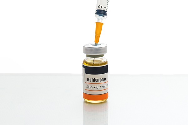 syringe in a vial labeled boldenone.