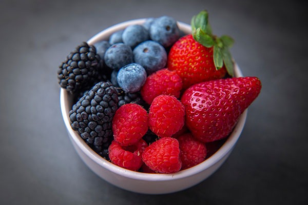 Bowl of mixed berries.