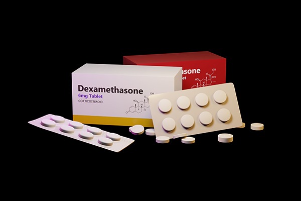 Box of pills labled dexamathasone.