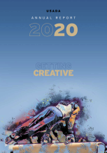 Cover of the 2020 USADA Annual Report, "Getting Creative."