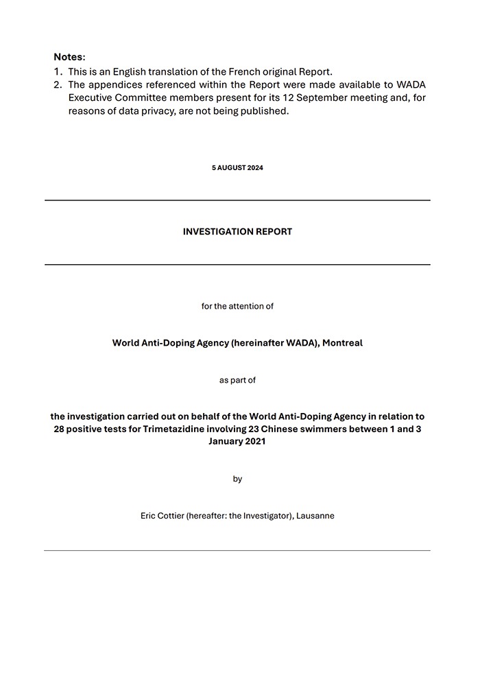 Cover image of the Final Cottier Report.