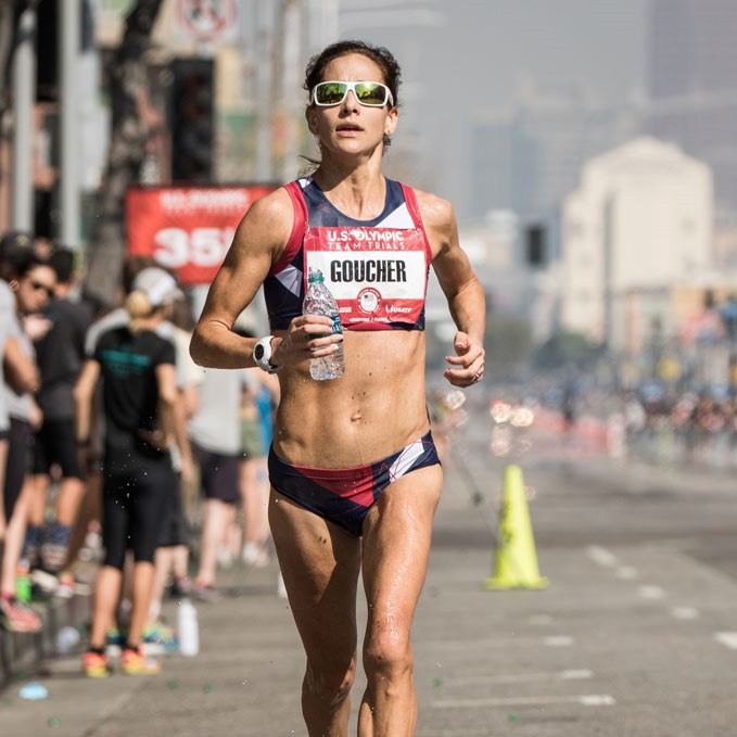 Kara Goucher running in race