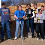 Staff from USADA helping to build homes for Habitat for Humanity.