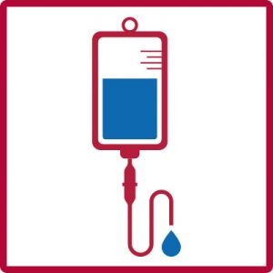 iv icon with blue liquid