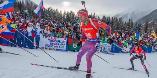 Lowell Bailey in biathlon competition.