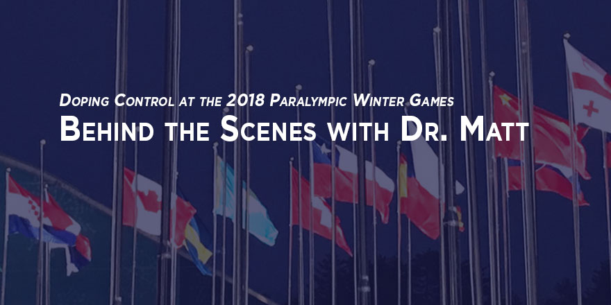 Paralympic athlete village flags