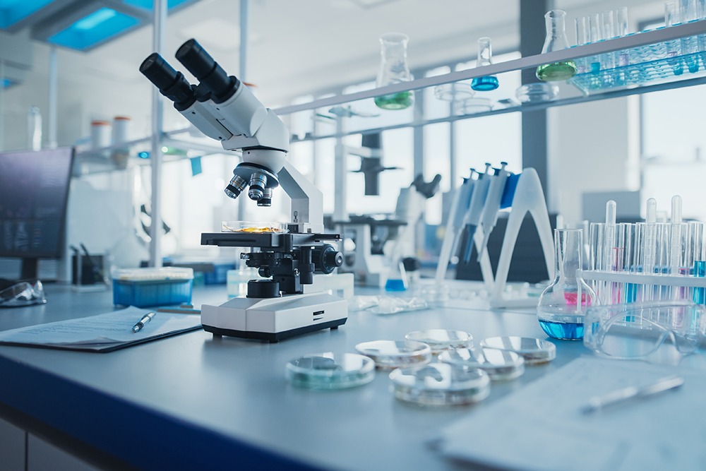 A modern science laboratory.