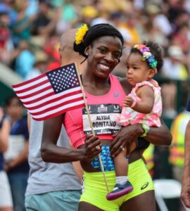 Alysia Montano with her daughter