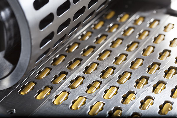 pills being sorted in a machine