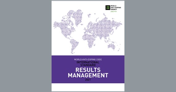 Cover image of the WADA International Standard for Results Management 2021.