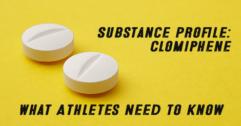 white pills on yellow background Substance profile Clomiphene